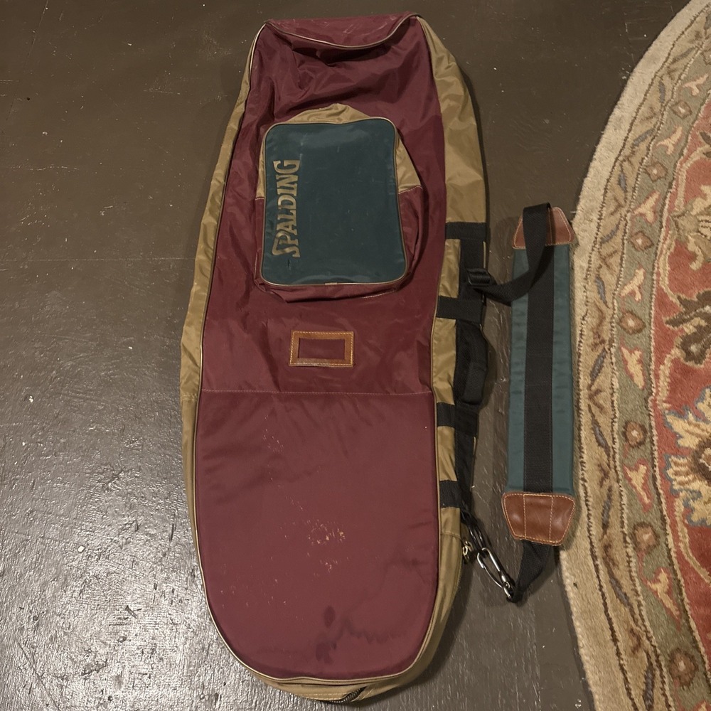 Spalding Golf Bag Deluxe Padded Nylon Travel Case Vintage 80s Preowned Good